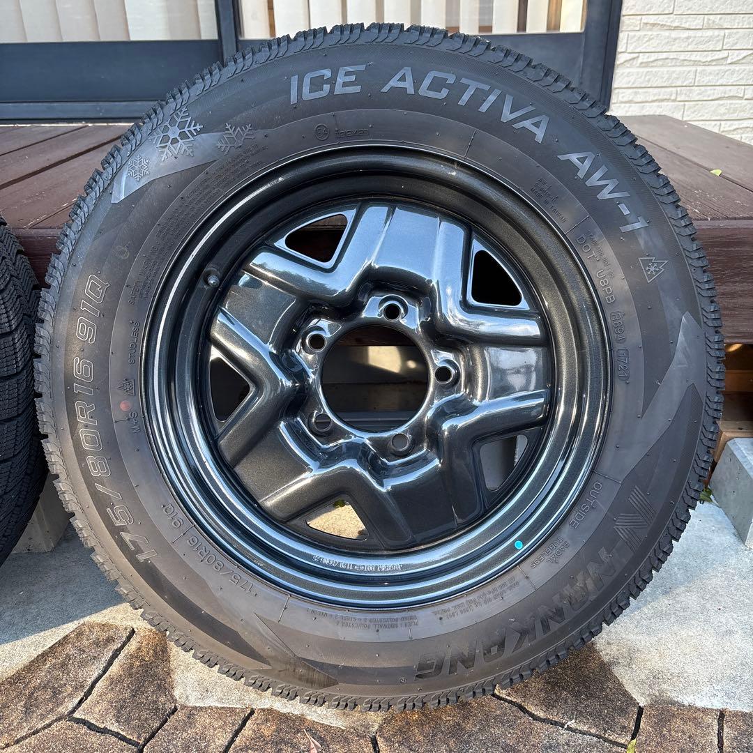【年末値引き】ジムニー　スタッドレスタイヤ　純正スチールホイール４本セット