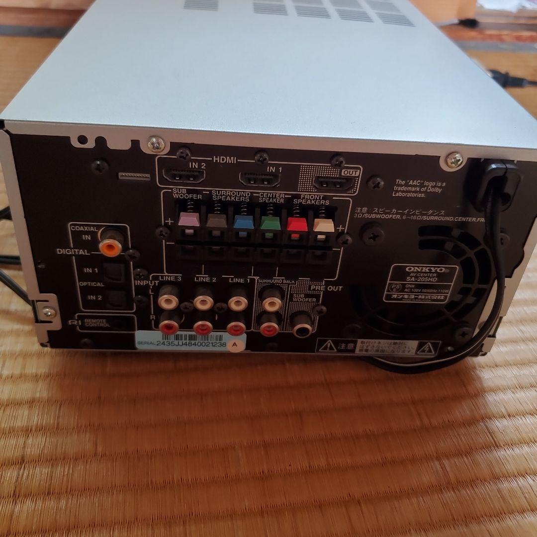 T*e様 ONKYO SA-205HD AVセンター AVアンプ　動作未確認