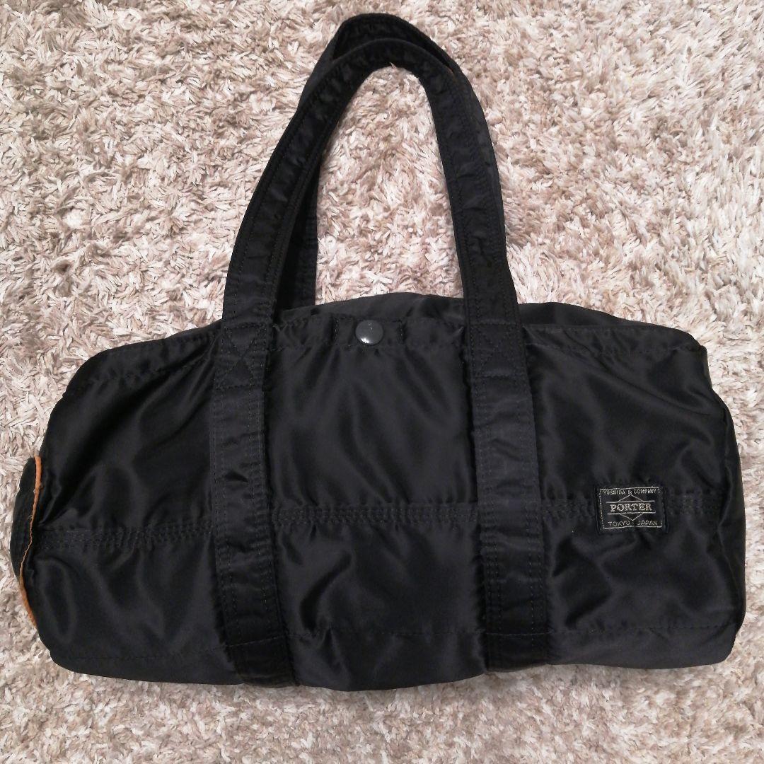 【美品】PORTER ポーター タンカー ミニボストンバッグ 黒 ナイロン バッ