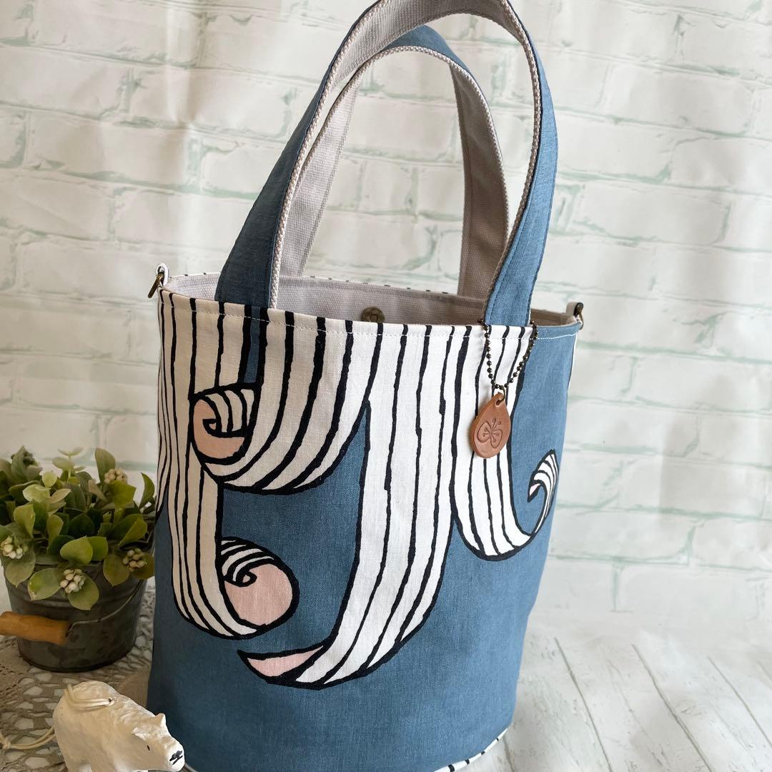 ハンドメイド　バケツトートバッグ　ミナペルホネン　swing　381