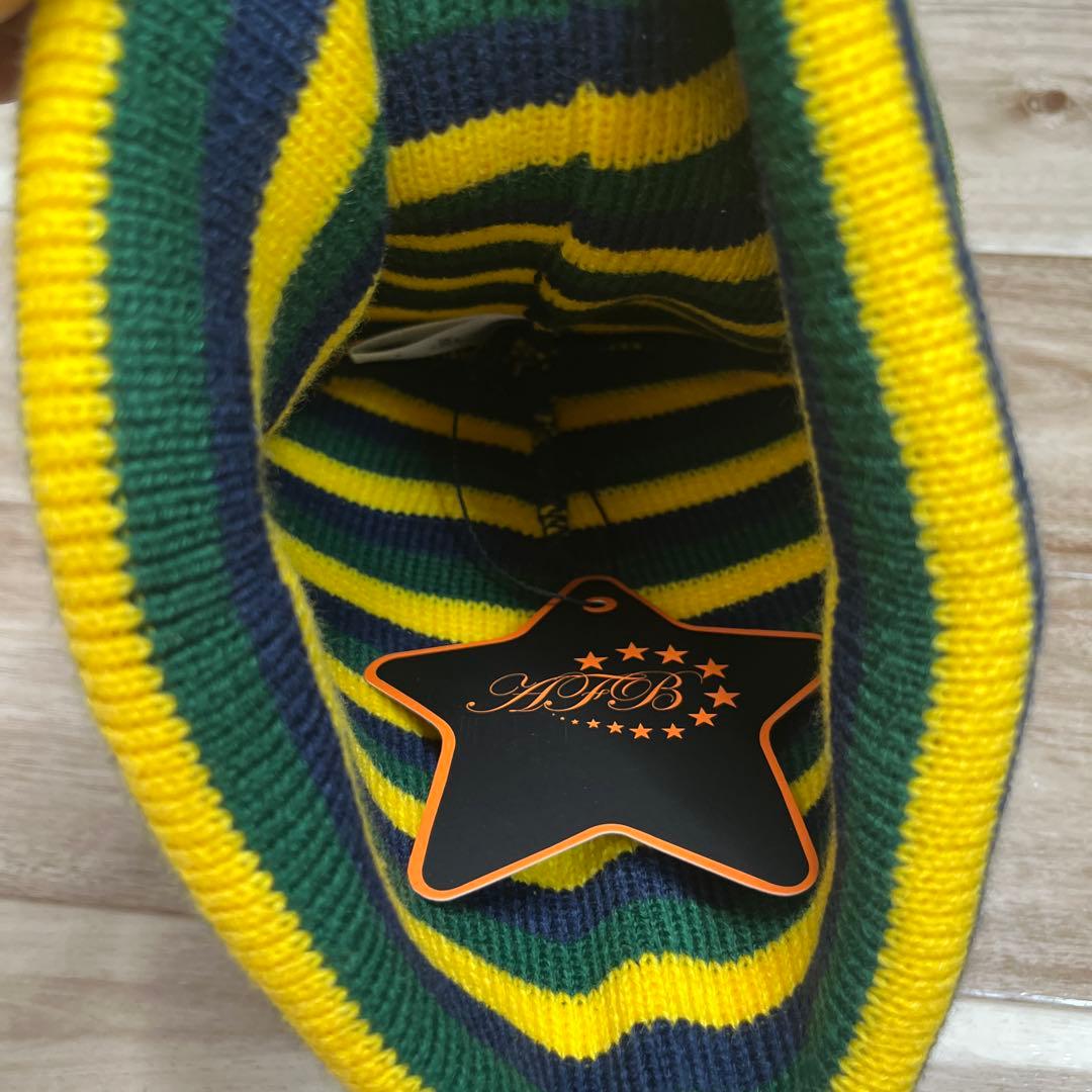 AFB ストライプニット帽