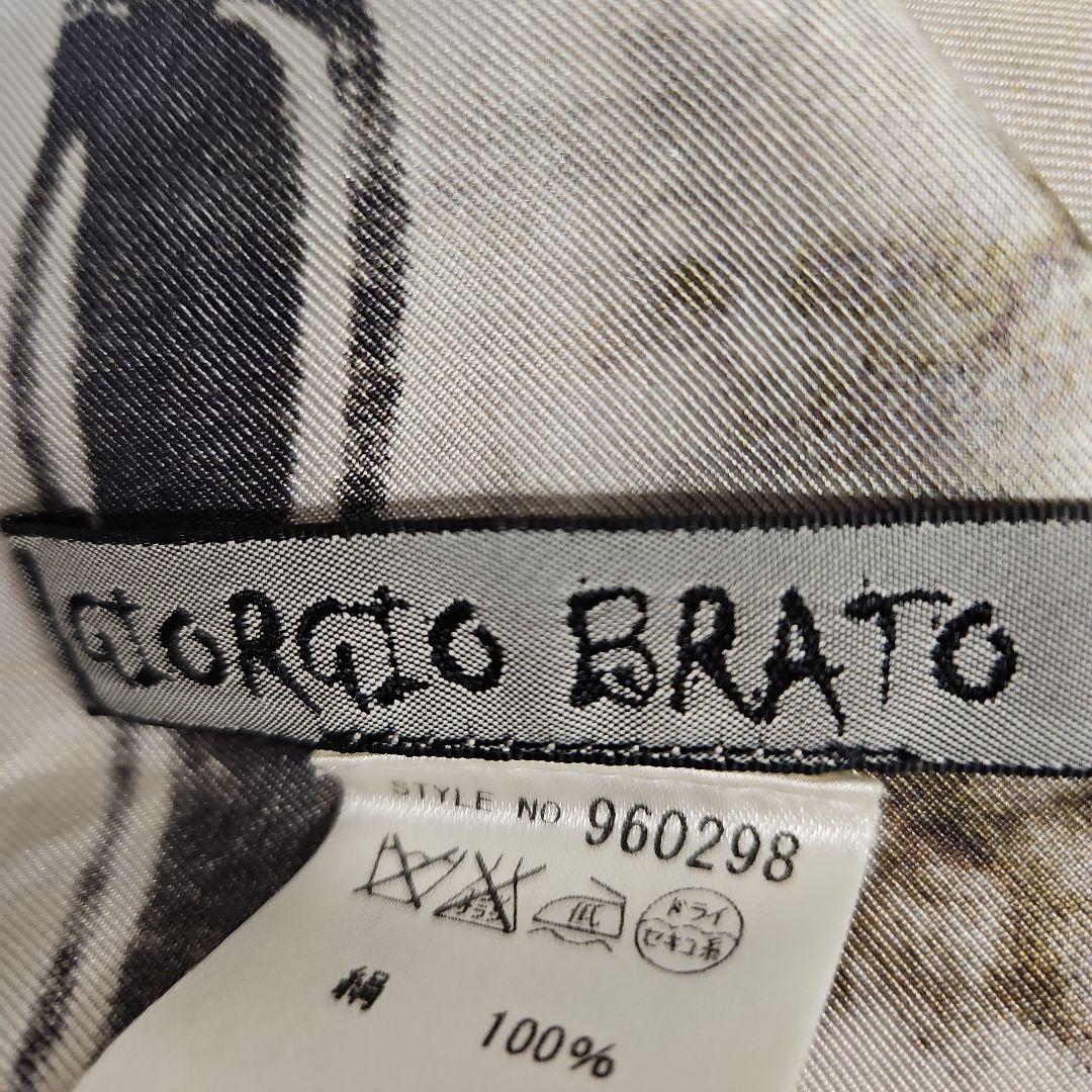 イタリア製GIORGIO BRATO ジョルジオブラット大判 シルク ストール
