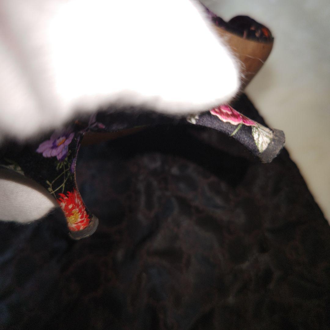 【花柄☆箱付き☆GUCCI】黒　花柄　サンダル　オシャレ　かわいい　361/2