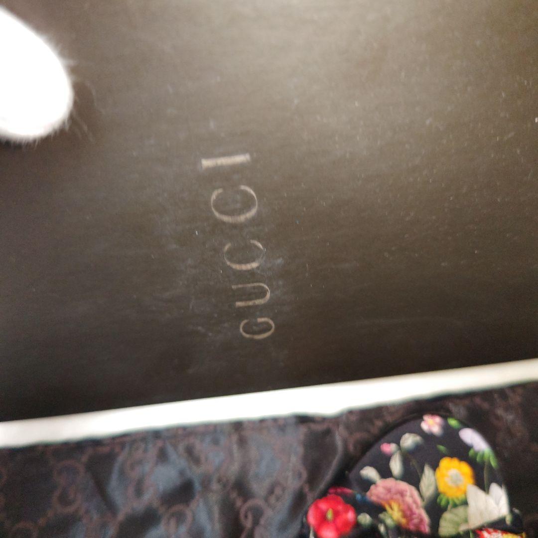 【花柄☆箱付き☆GUCCI】黒　花柄　サンダル　オシャレ　かわいい　361/2