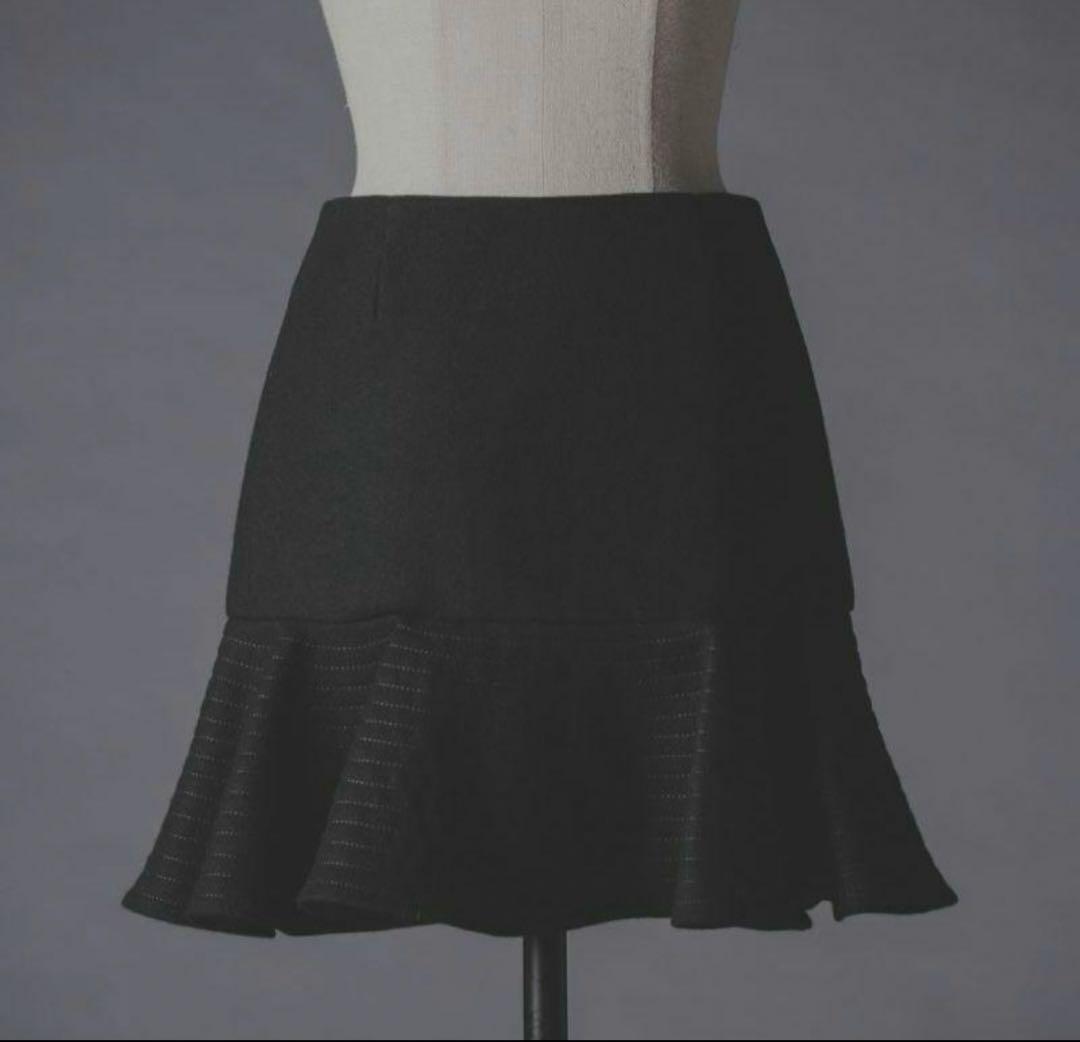 シェリエ　sheller ウールステッチフレアスカート　M