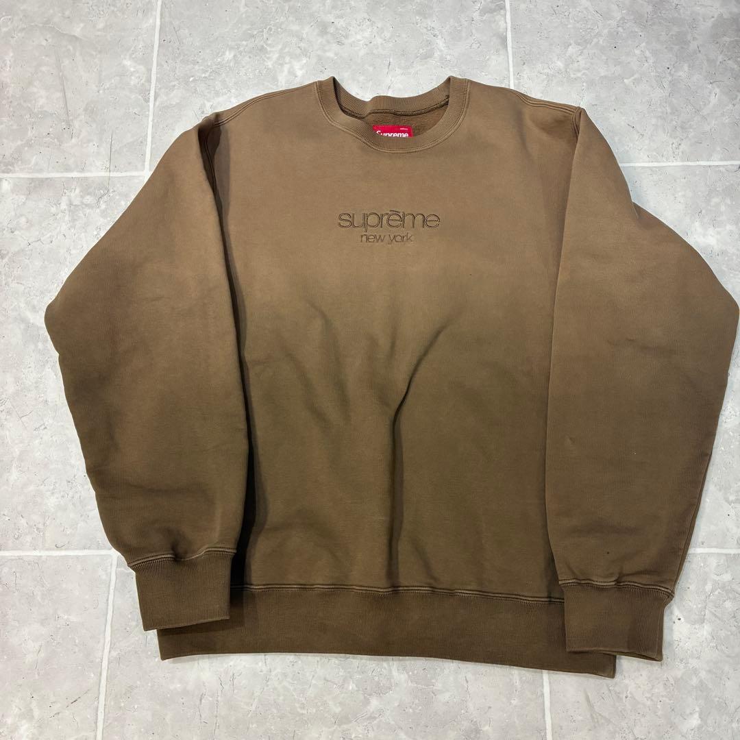 Supreme シュプリーム　19SS ブラウン 肉厚スウェット　クルーネック