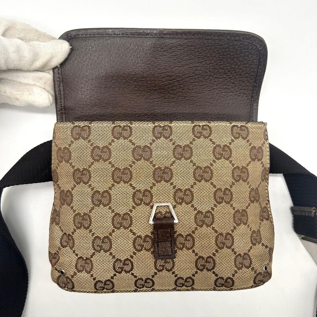 【希少】GUCCI グッチ ウエスト ボディバッグ ジャッキー GGキャンバス