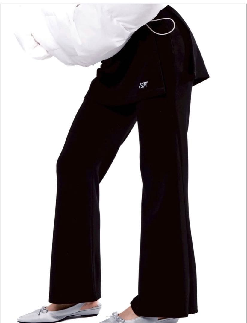 smyeon レイヤードフレアパンツ