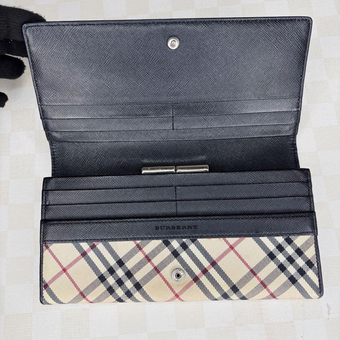 極美品　Burberryバーバリー　長財布　二つ折り　がま口　84