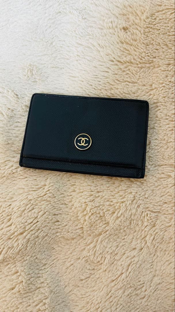 Chanel ブラックレザー名刺入れ