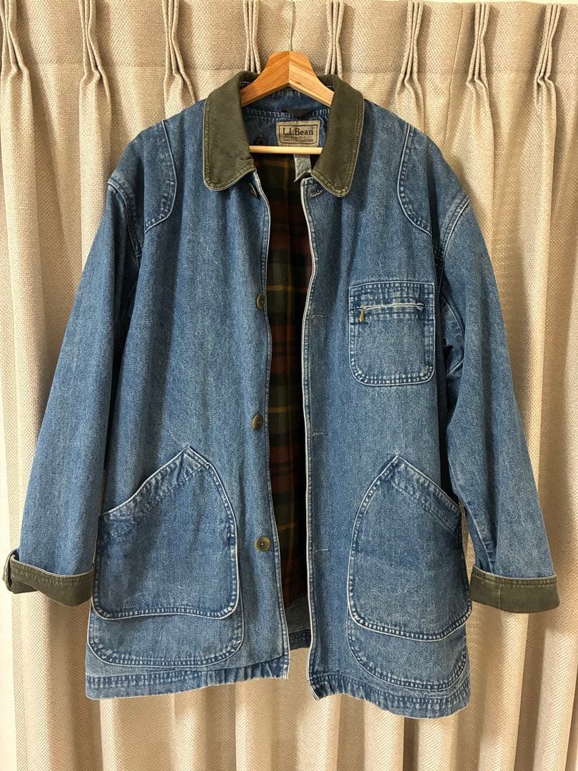 L.L.Bean デニムハンティングジャケット　ライナー付き　カバーオール