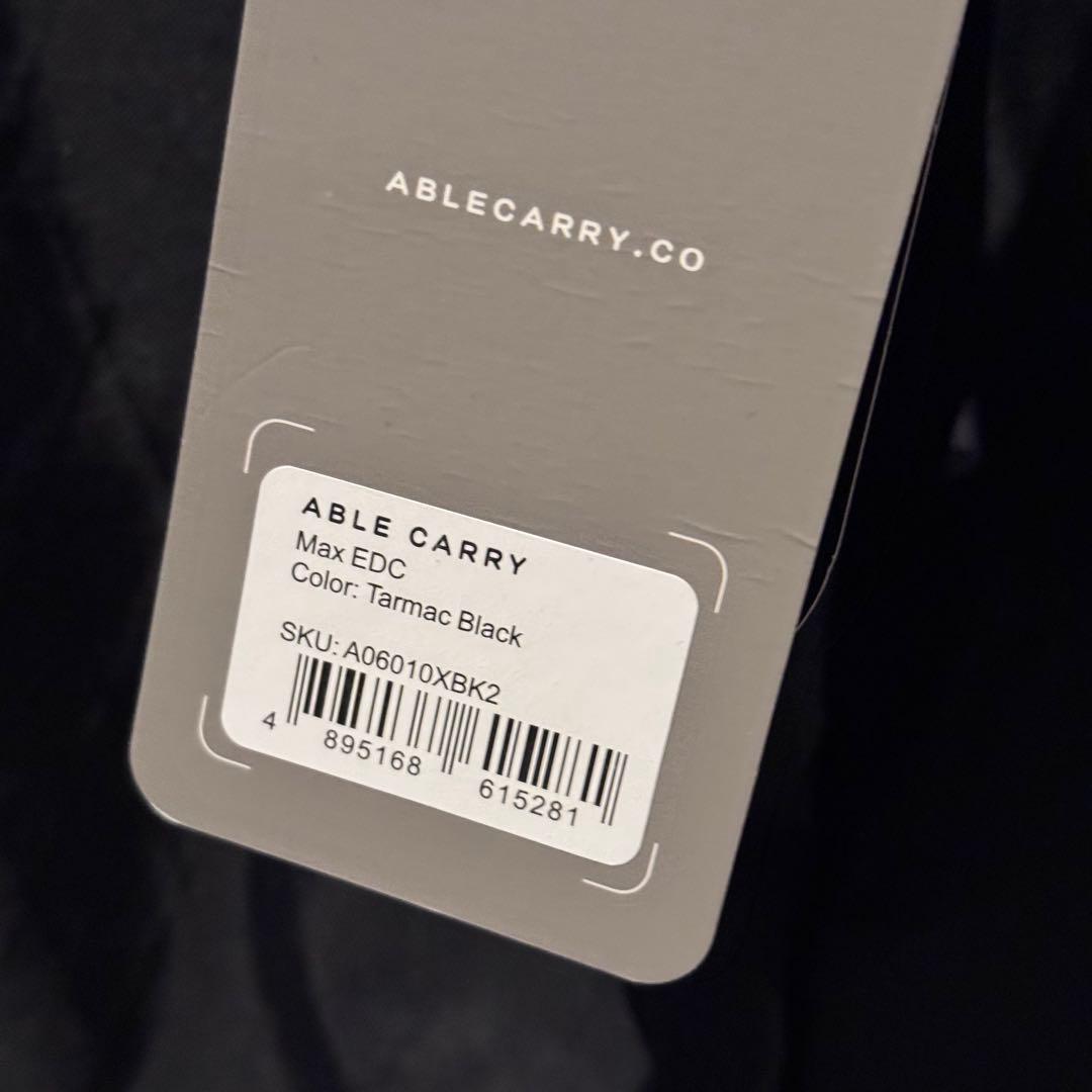 新品タグ付 ABLE CARRY Max EDC / Tarmac Black