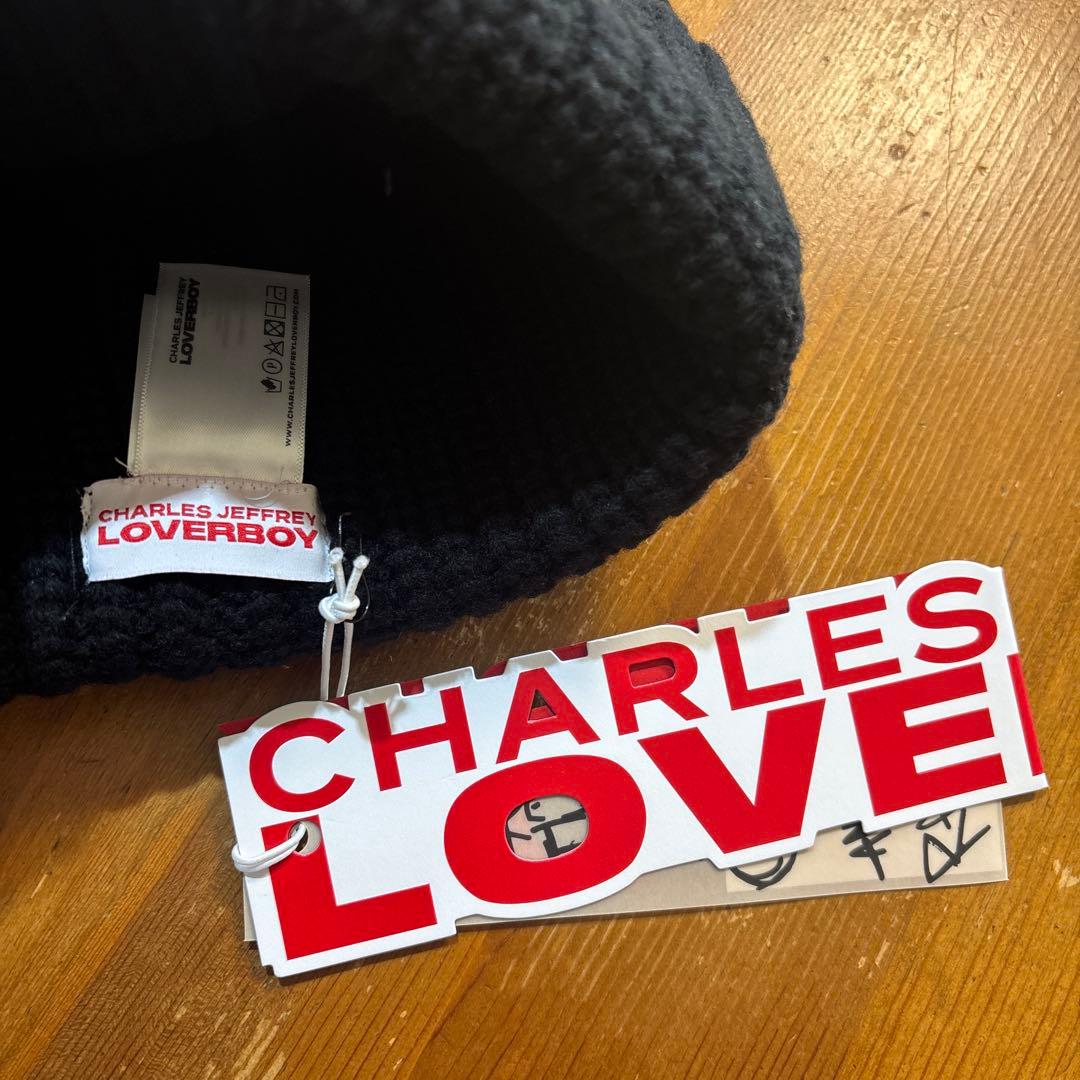 【新品未使用】CHARLES JEFFREY LOVERBOYニット帽　ブラック