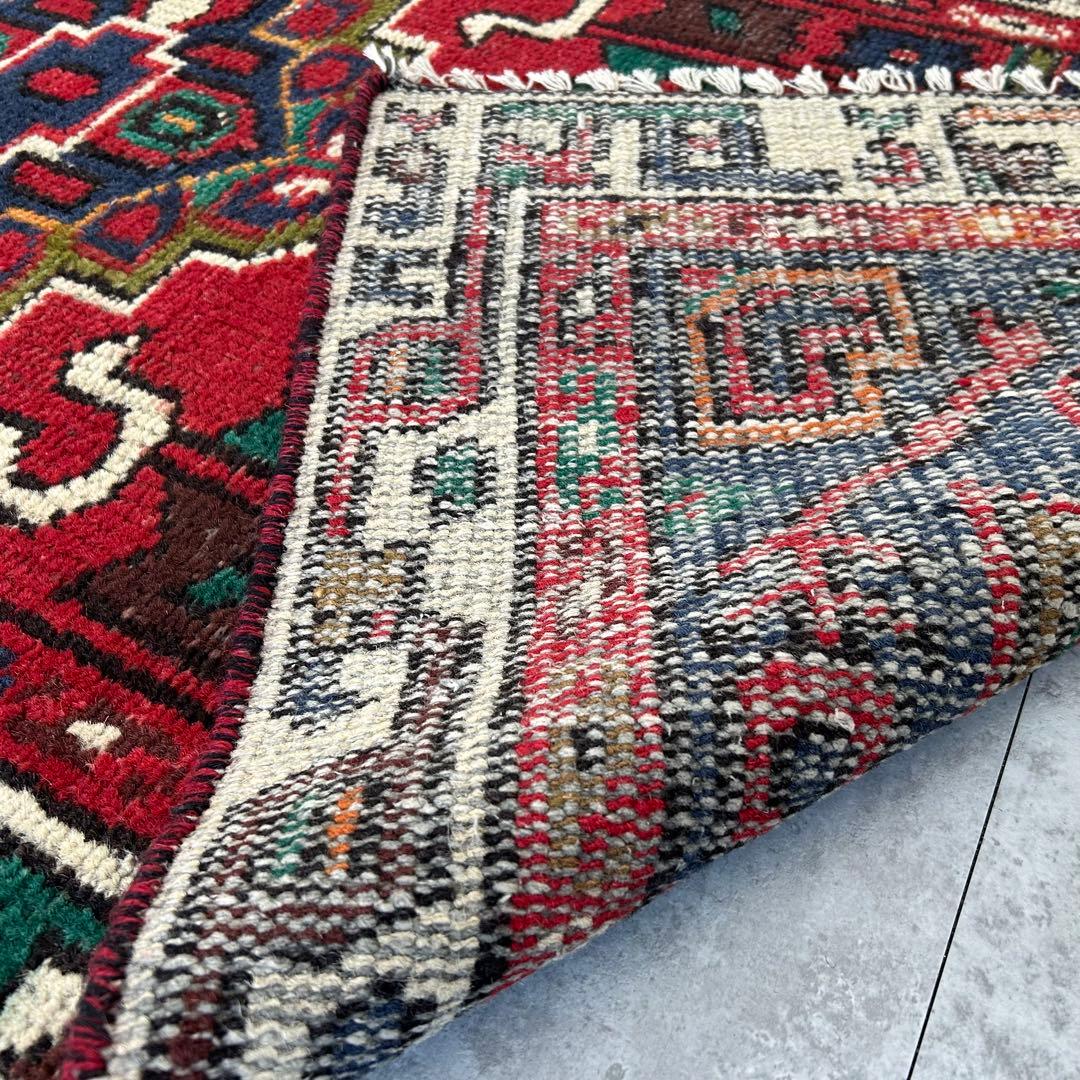 1980's 181cm×82cm 手織りラグ