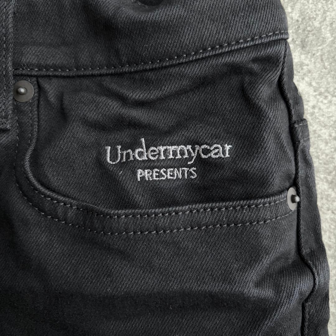 【undermycar】Stretch Flare Black Jeans 0