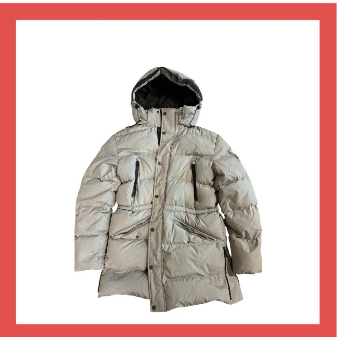 AIGLE（エーグル） ダウンコート ライトグレー系／フード付き／防寒性◎