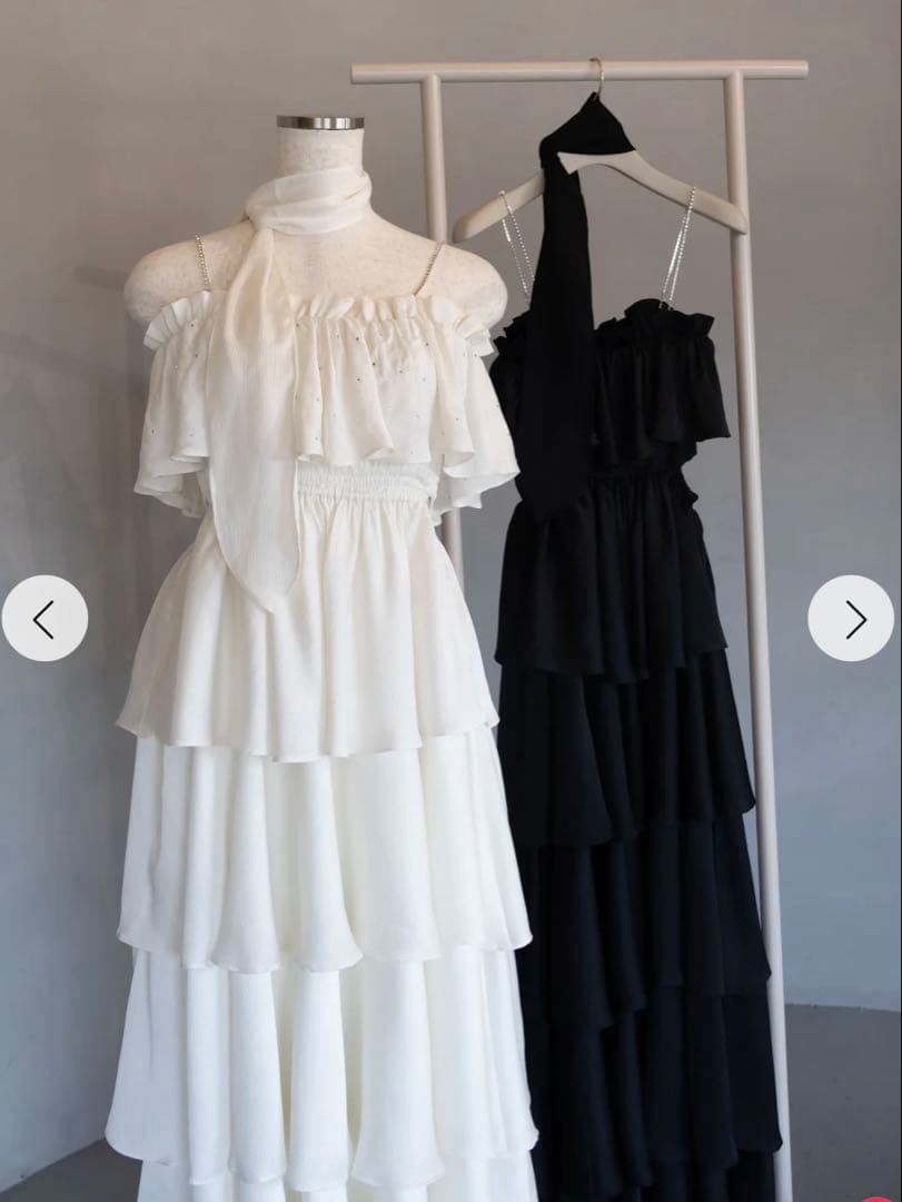 定価18,300円　Randy ティアードビジューロングワンピース