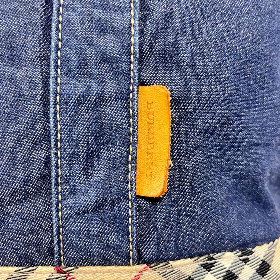 ちょろ覚専用【美品】バーバリー デニム×ノバチェック トートバッグ Burbe