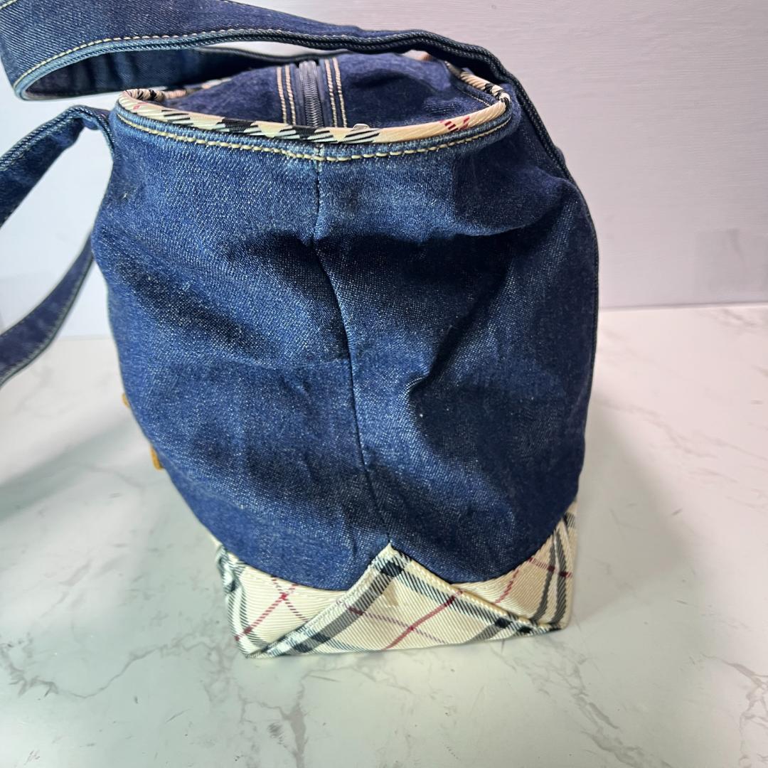 ちょろ覚専用【美品】バーバリー デニム×ノバチェック トートバッグ Burbe