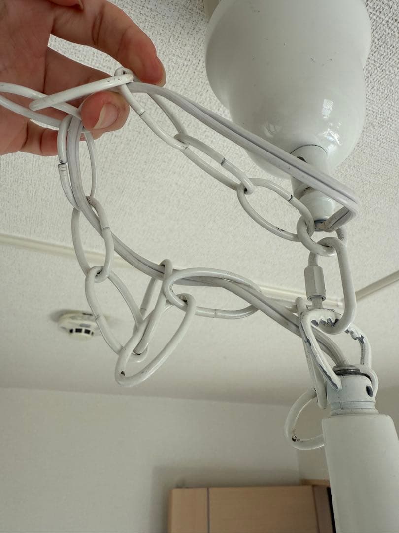 Francfranc ホワイトシャンデリア5灯 電球付き 北欧クリスタル 白