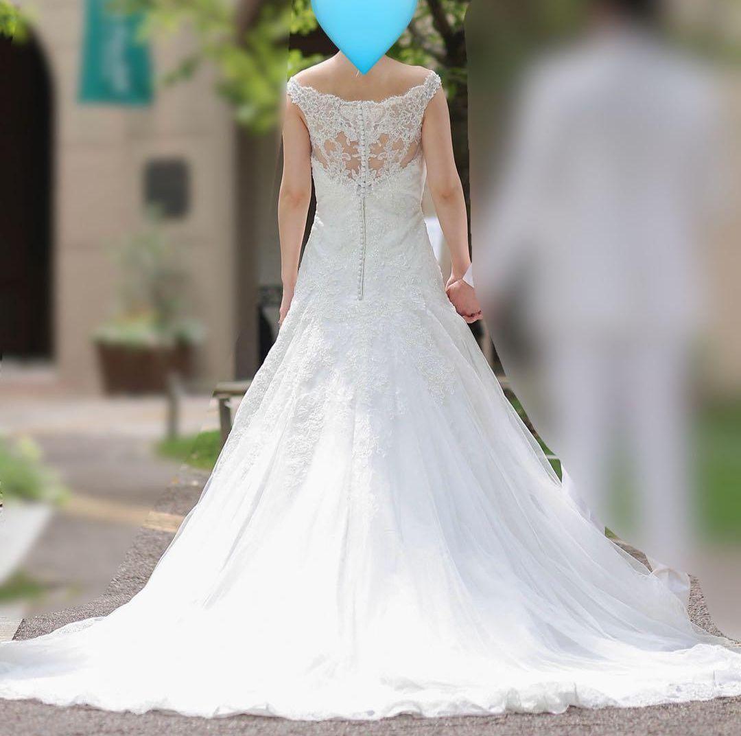 ウェディングドレス Aライン ヴュパリ 白 ベール インポートドレス