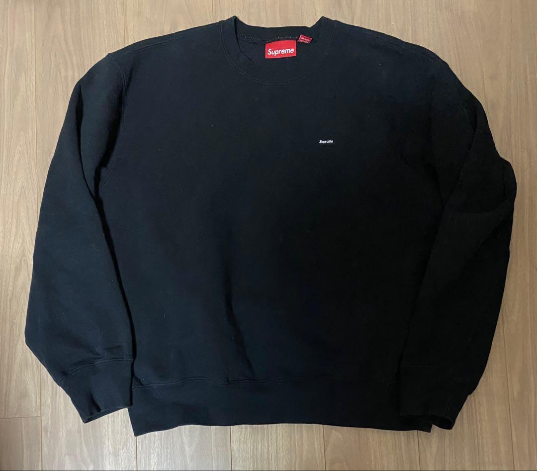 美品　Supreme Small Box Crewneck ブラック24fw
