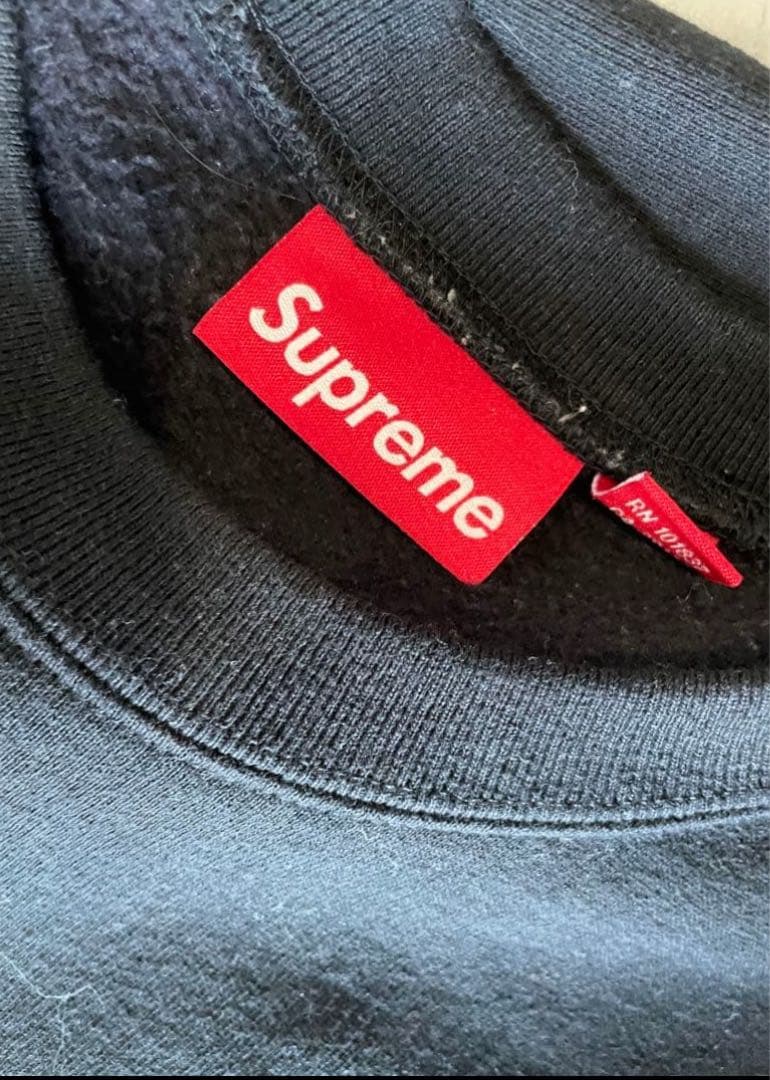 美品　Supreme Small Box Crewneck ブラック24fw