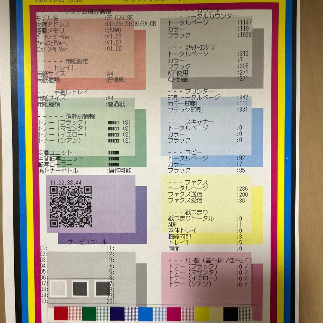 RICOH SP C261SF レーザープリンター