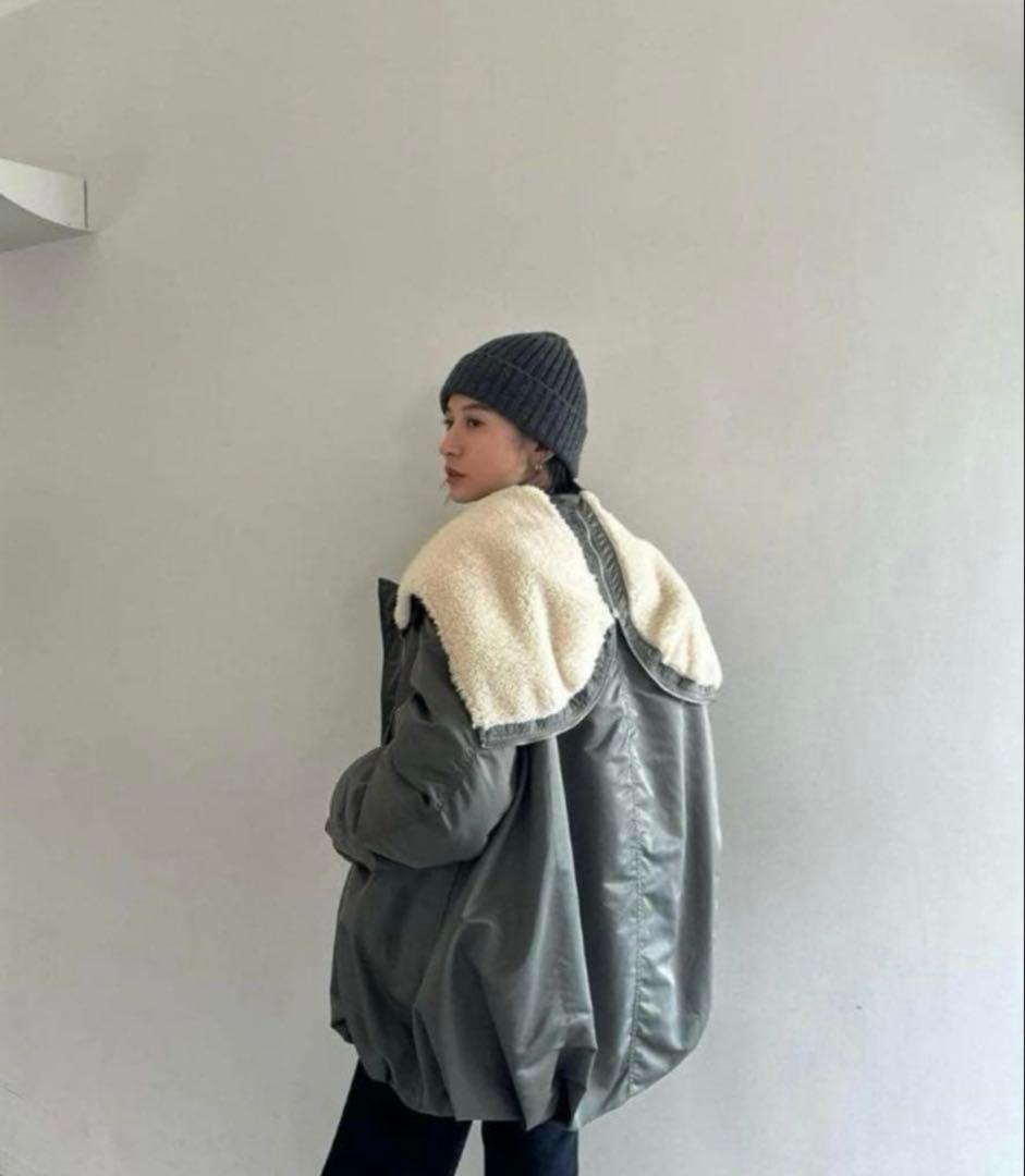 CLANE BALLOON DESIGN HOODED N3B カーキ　M