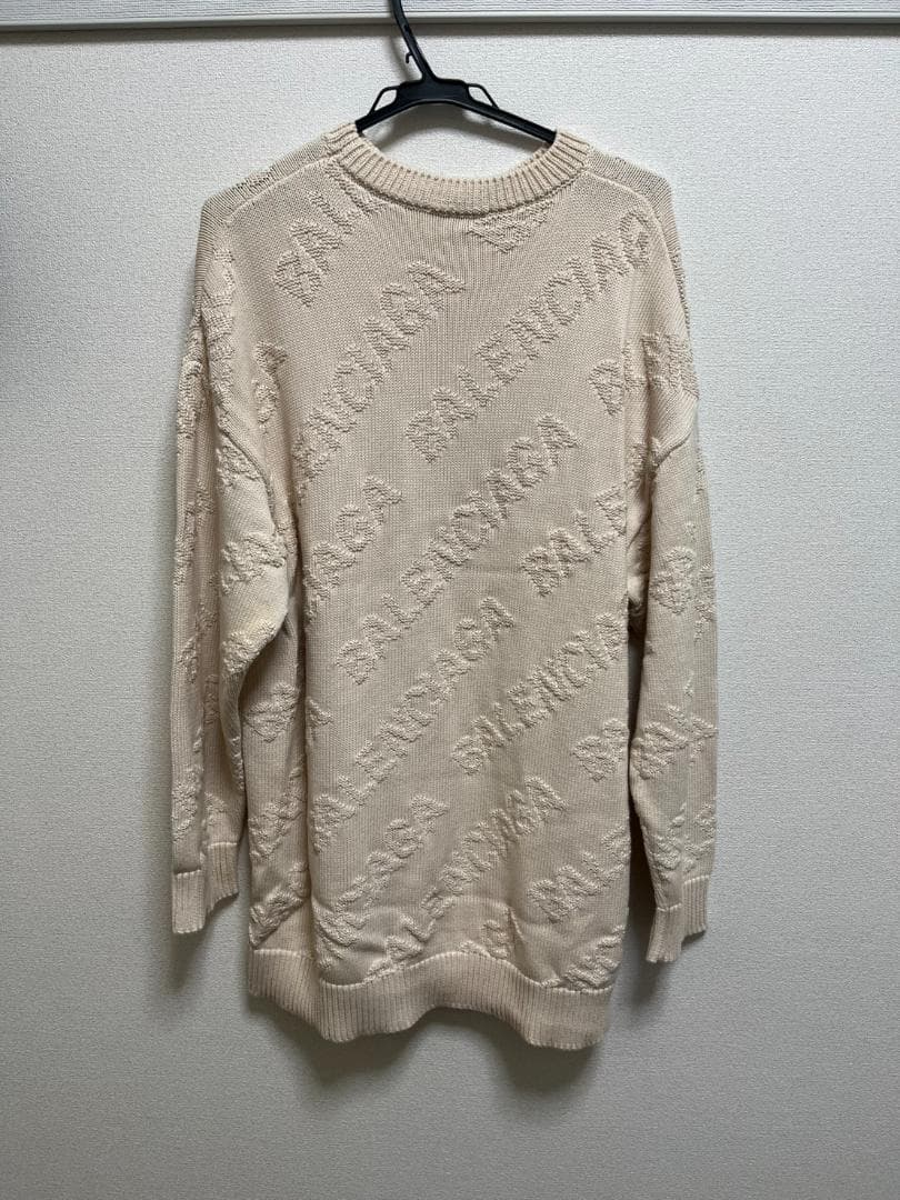 バレンシアガ 長袖 ニット XS ベージュ セーター メンズ