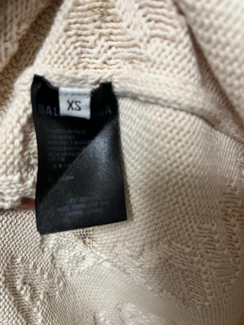 バレンシアガ 長袖 ニット XS ベージュ セーター メンズ