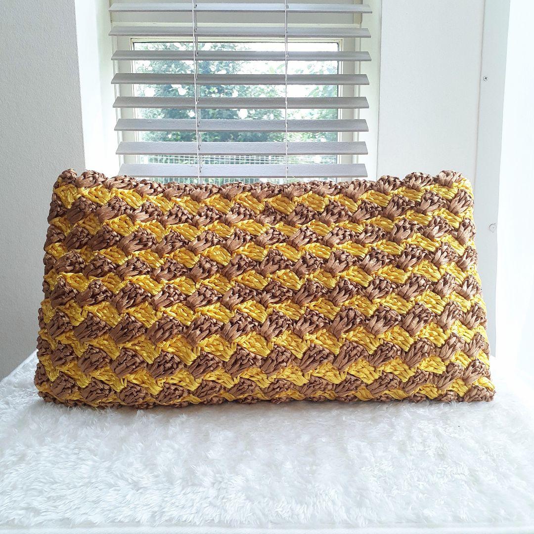 ⭐PRADA⭐　美品　プラダ　ラフィアクロケット　クラッチバッグ