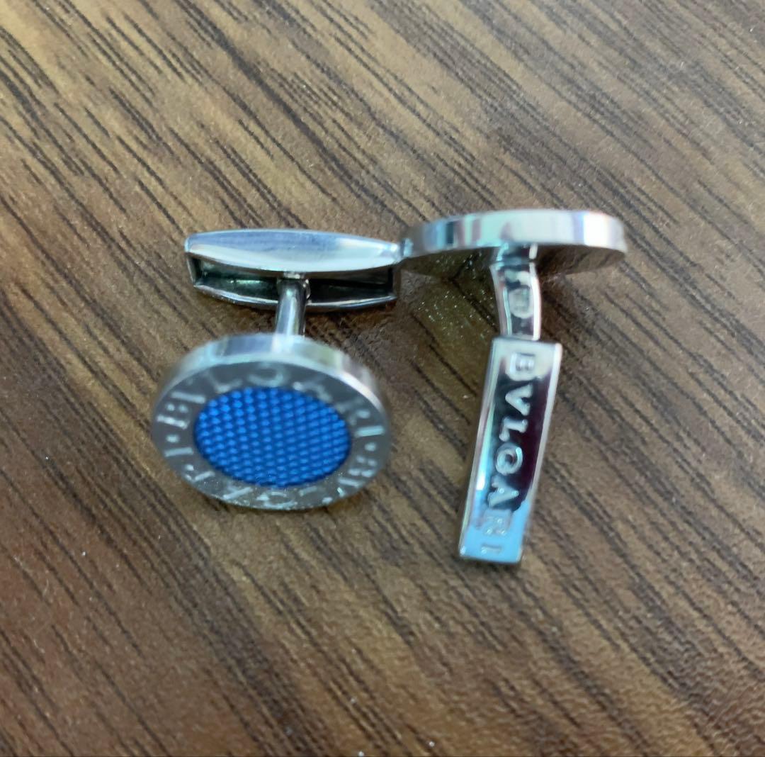 BVLGARI 青いカフリンクス