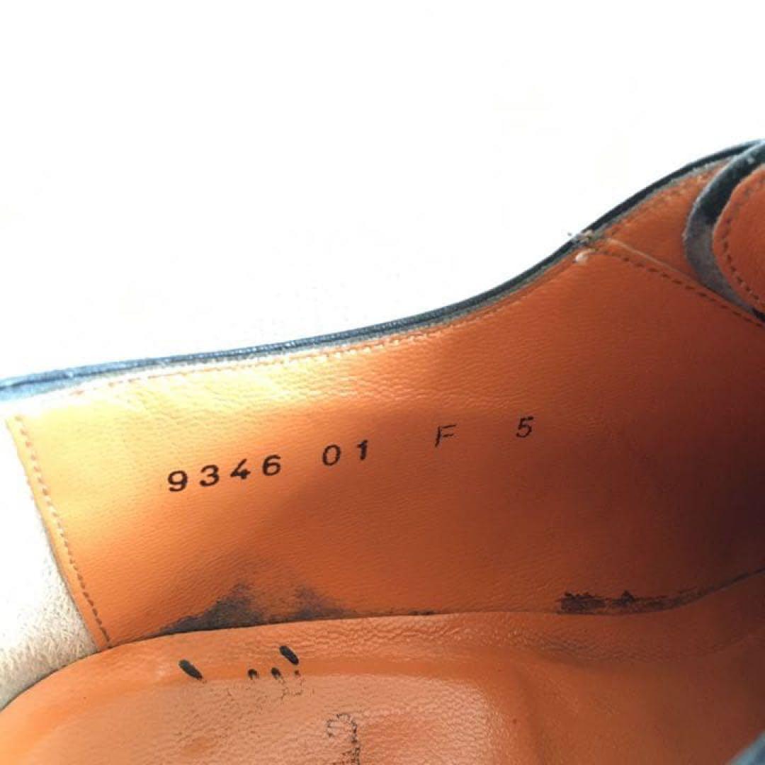 Santoni ブラック レザー ドレスシューズ