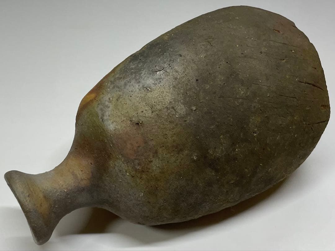 金重愫　備前徳利　円山窯　備前焼　共箱(四方桟盛蓋) 栞　w772