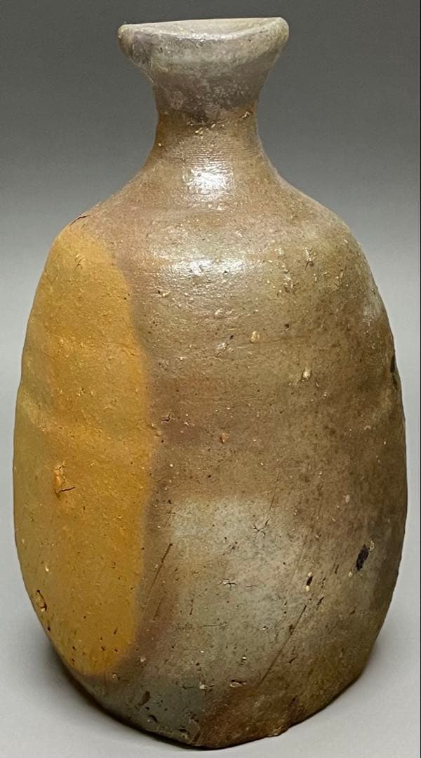 金重愫　備前徳利　円山窯　備前焼　共箱(四方桟盛蓋) 栞　w772