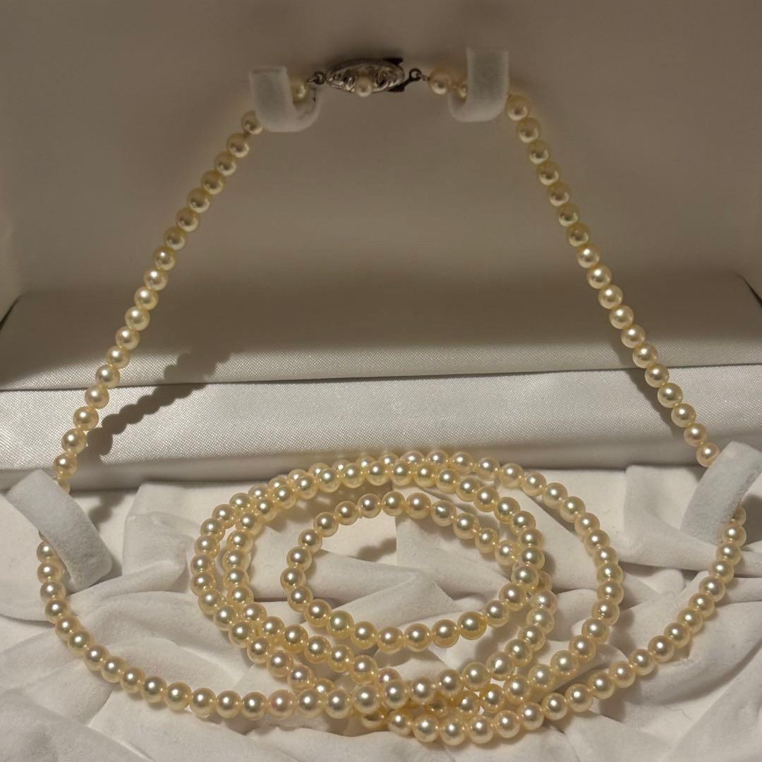 ベビーパールネックレス　アコヤ真珠　silver刻印