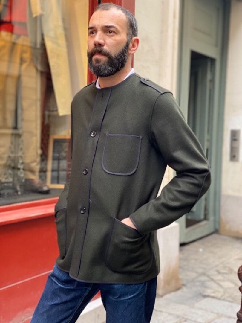 超メルカリ市特価　アナトミカ バスク ジャケット S メルトンウール 緑