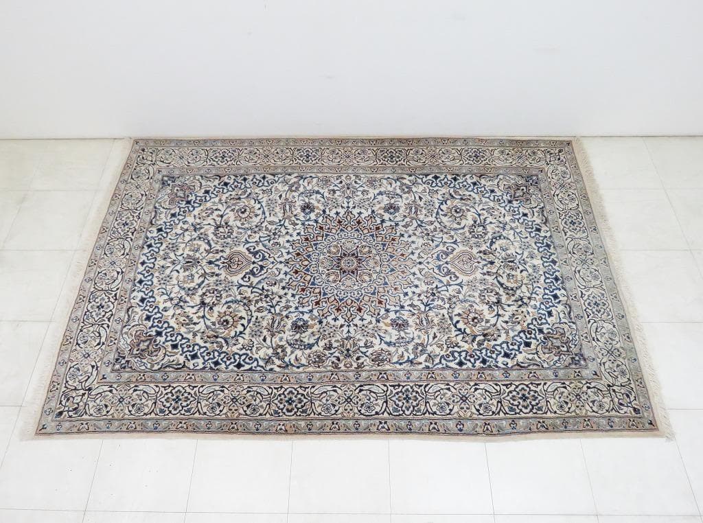■ペルシャ絨毯■ナイン産■ウール■3100×1960 mm■カーペット ラグ■