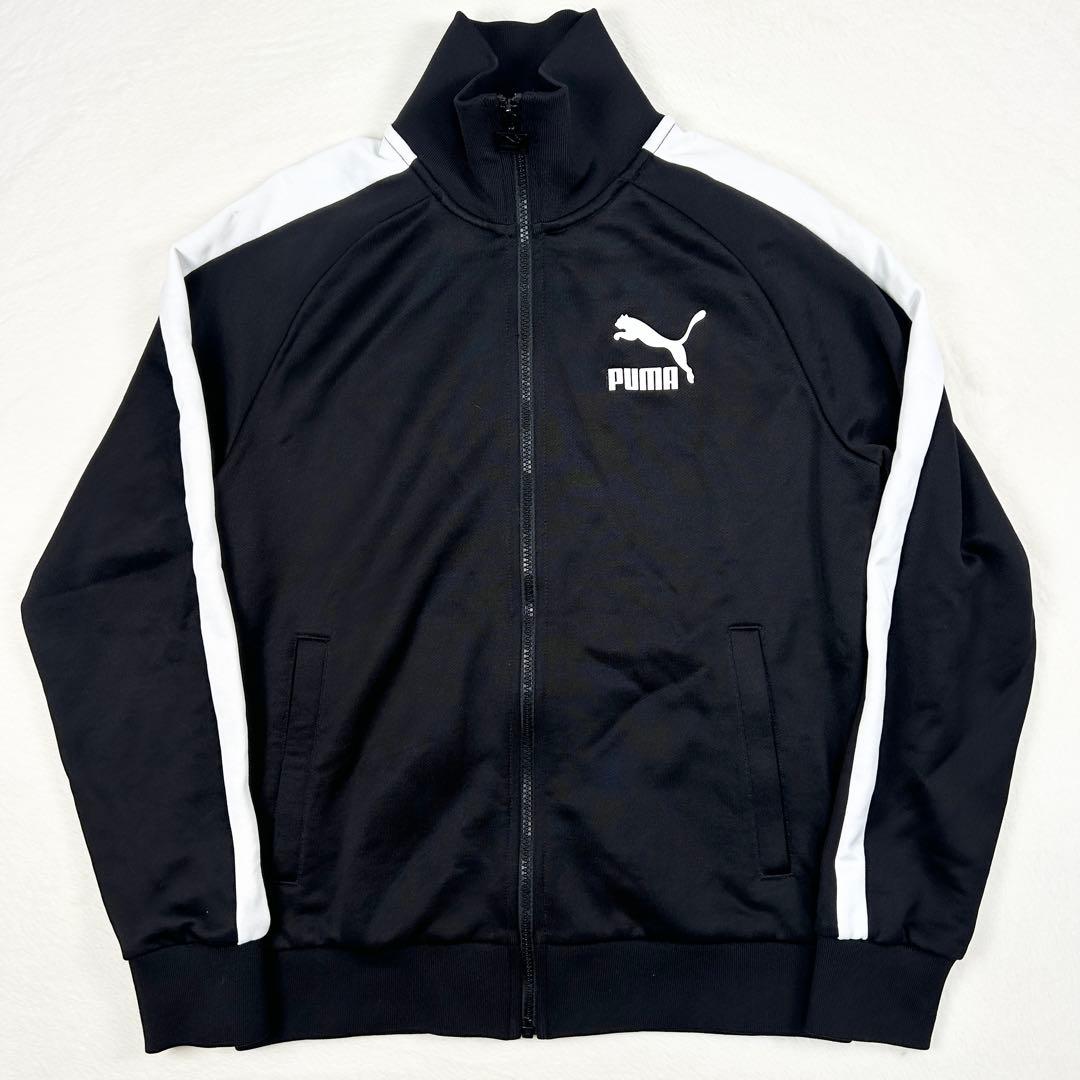 b1584✨美品✨【PUMA】トラックジャケット　T7　ブラック　ジャージ　S