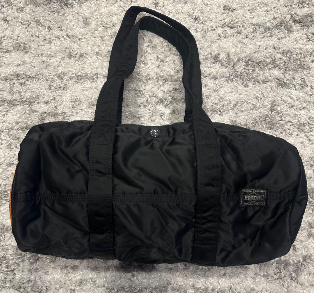 吉田カバン PORTER ブラック ナイロン ドラムバッグ