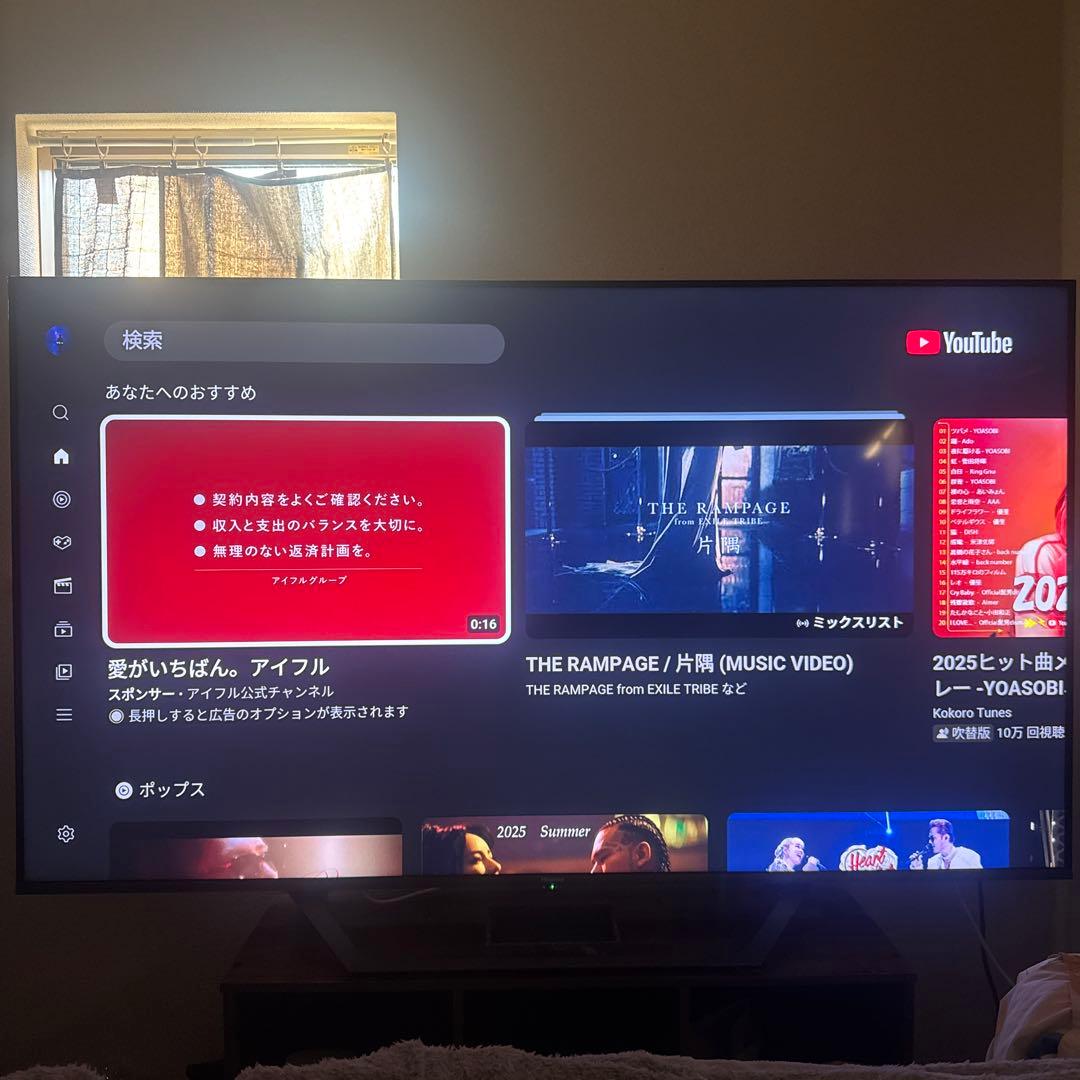 Hisense液晶テレビ 65型専用