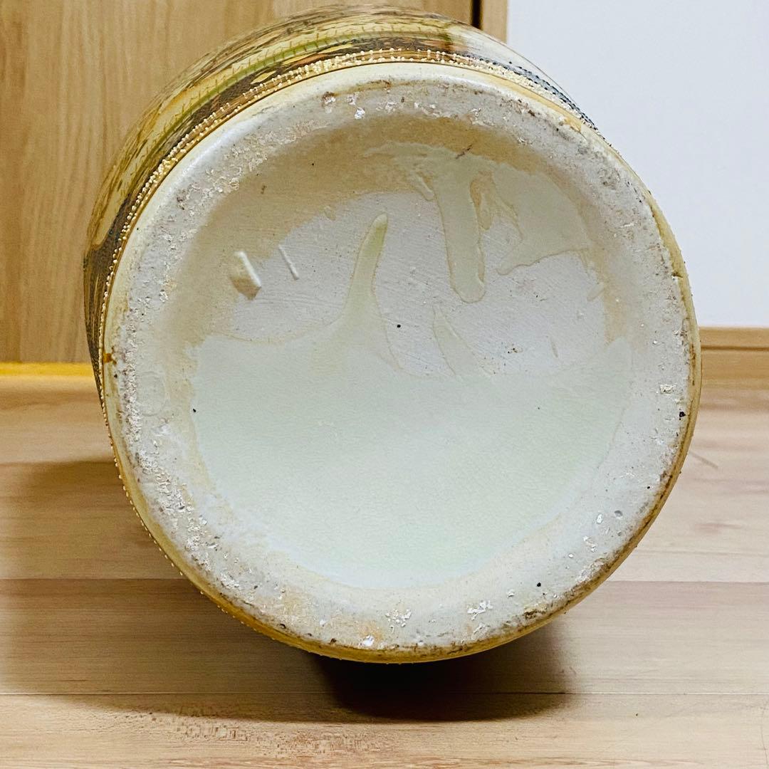 【匿名配送】飾り壺 61cm 大型 金彩耳 薩摩焼 花 蝶 車 陶器 花瓶