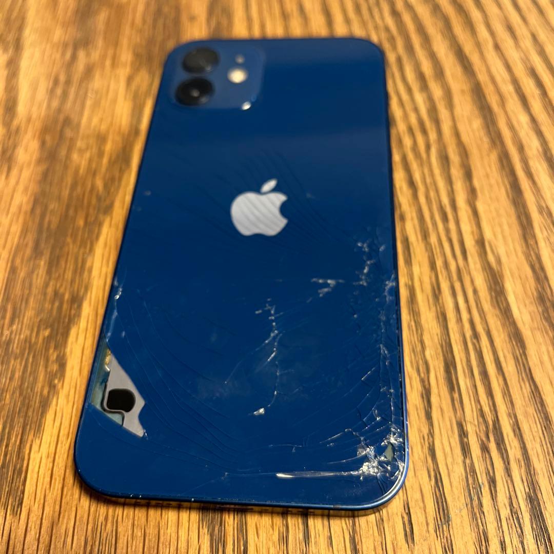 iPhone12 /128Gブルー・背面割れ