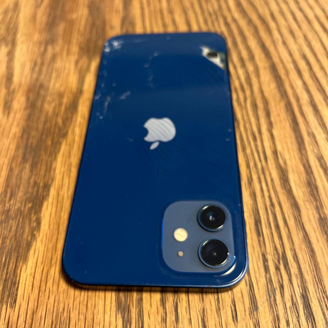 iPhone12 /128Gブルー・背面割れ