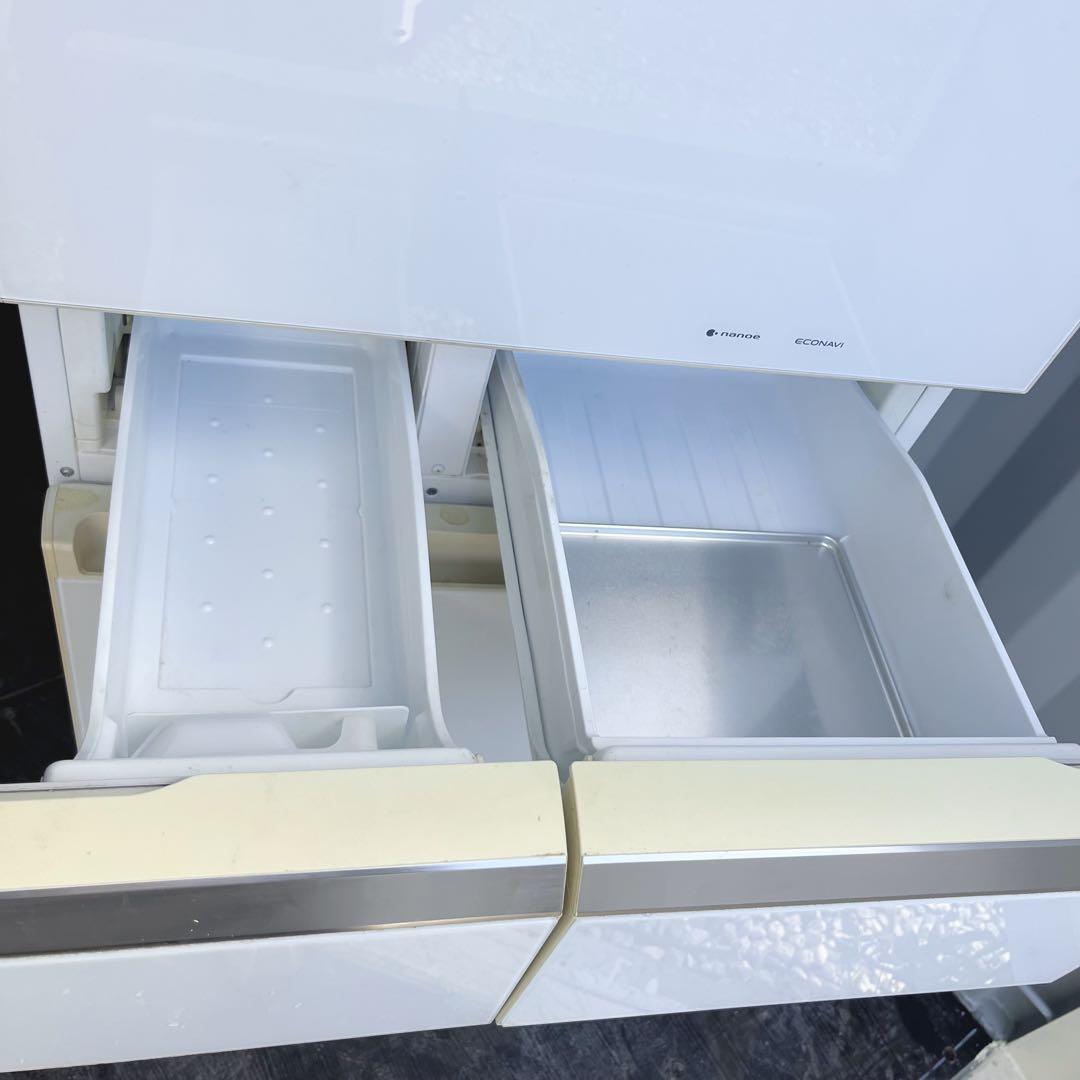 72取付無料！パナソニックパーシャル搭載ガラスドアおしゃれホワイト5ドア冷蔵庫