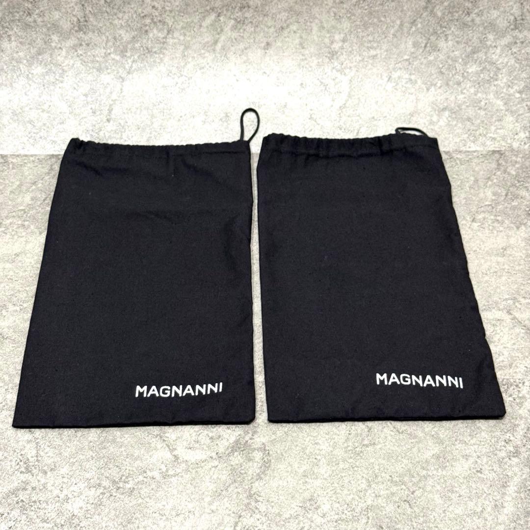 【極美品】マグナーニ　26 クォーターブローグ コニャック　ストレート　ビジネス