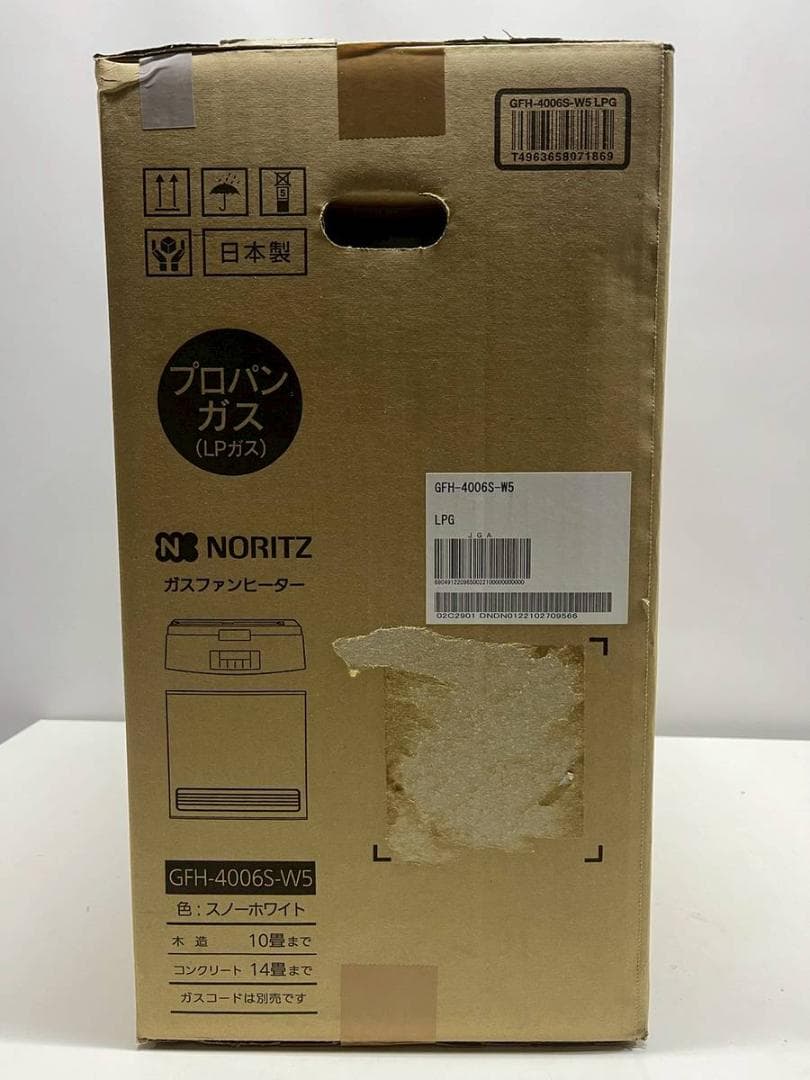 【新品】ノーリツ ガスファンヒーター GFH-4006S-W5　LPガス