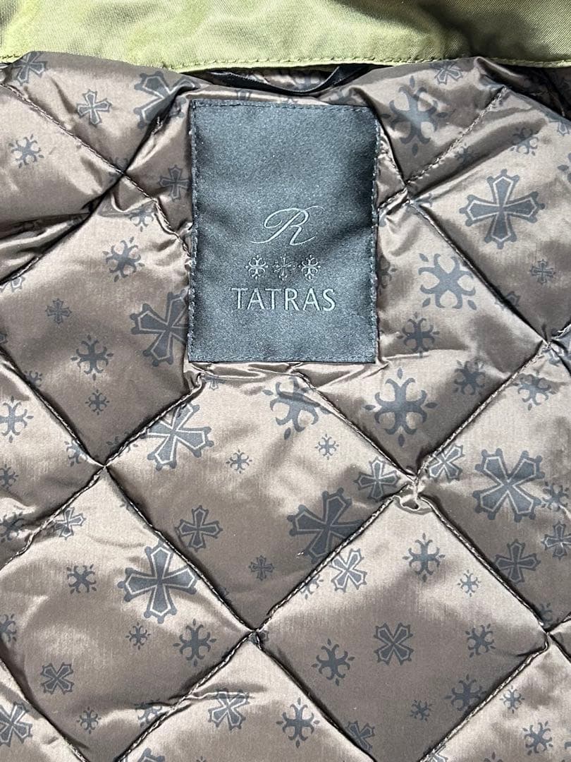 タトラス　Rライン　モッズコート　ツイード　ナイロン　カーキ　サイズ1