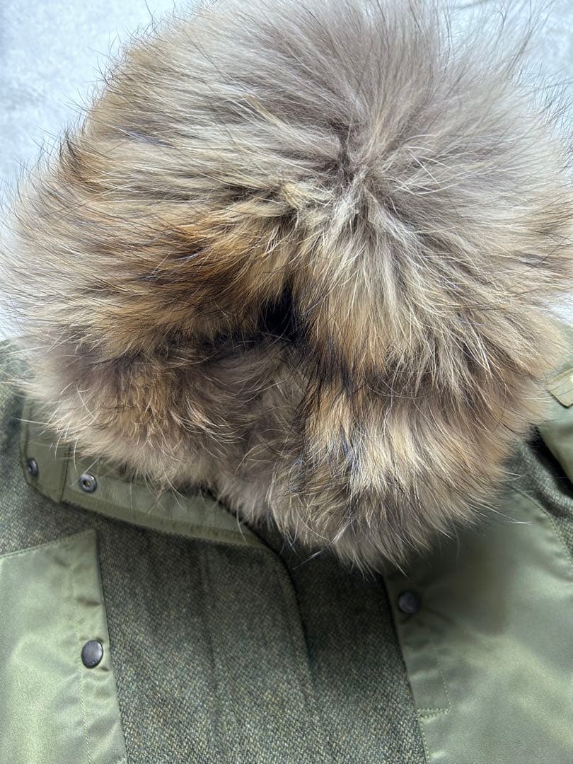 タトラス　Rライン　モッズコート　ツイード　ナイロン　カーキ　サイズ1